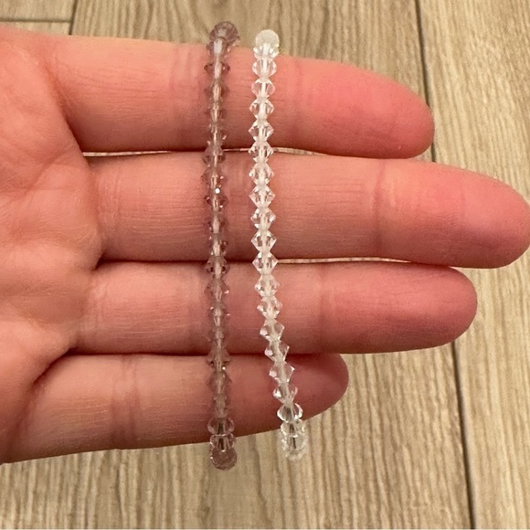 Purple and Clear 2pk Crystal Bracelets - Picture 3 of 4